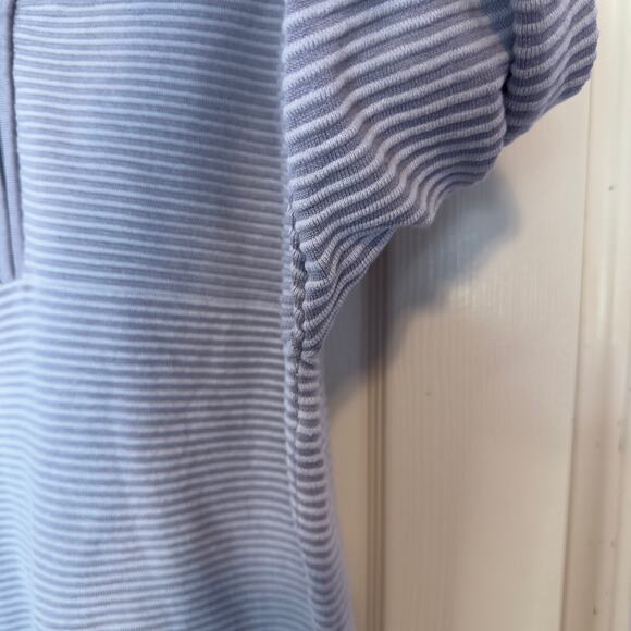 Offline Aerie Ribbed 1/4 Zip Pullover Sweatshirt Size M Purple Oversized Comfy - Picture 10 of 11